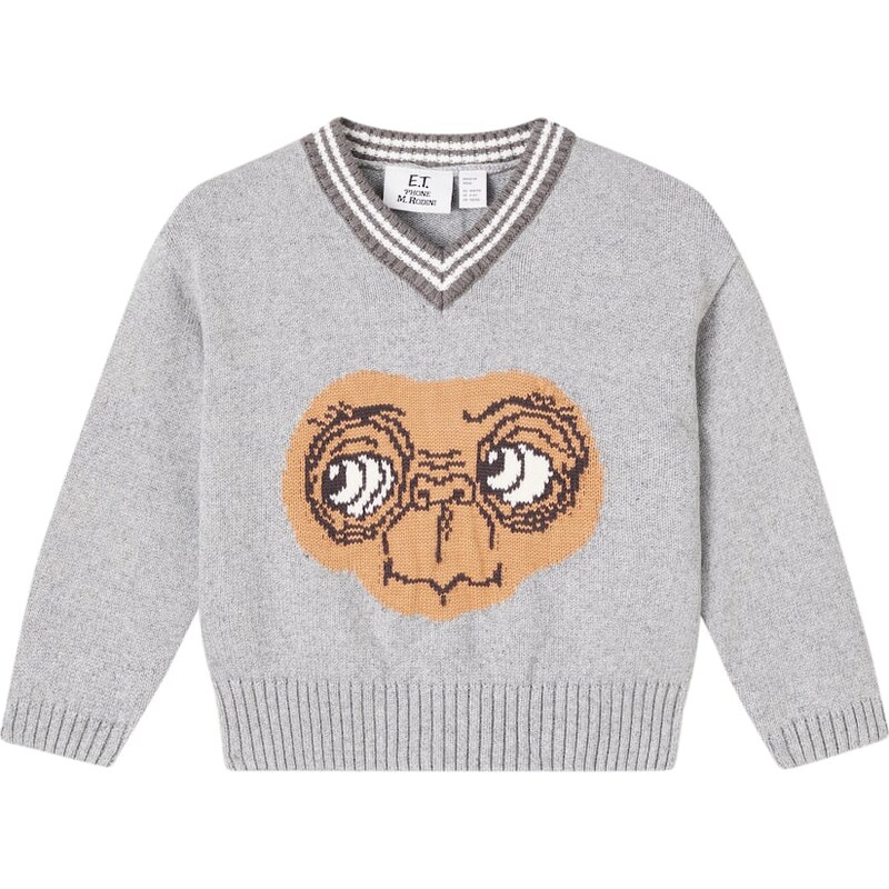 Mini Rodini x E.T. intarsia cotton sweater