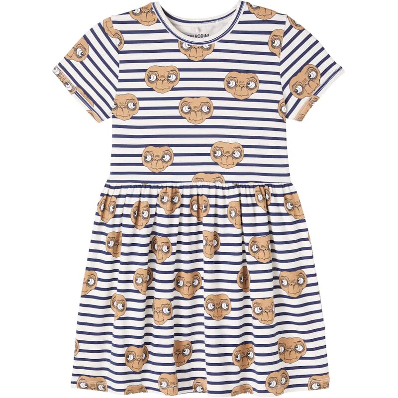 Mini Rodini x E.T. striped cotton-blend jersey dress