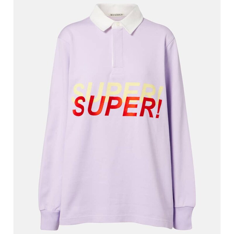 JW Anderson Printed cotton polo sweater