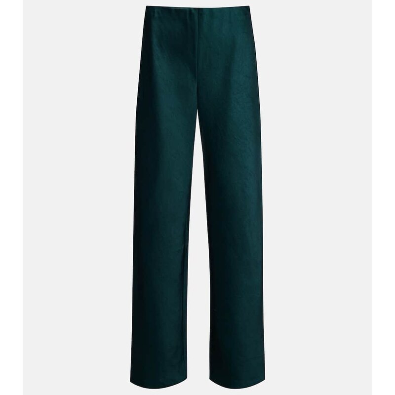 Vince High-rise satin wide-leg pants