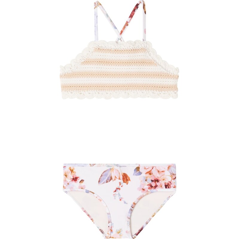 Zimmermann Kids Awaken crochet floral bikini