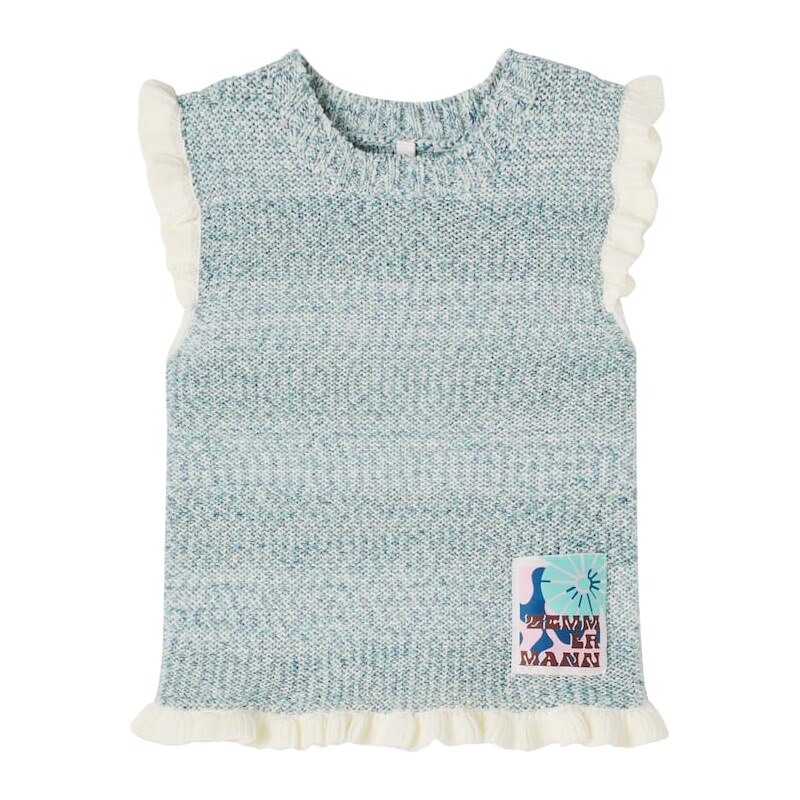 Zimmermann Kids Patience knitted cotton-blend top