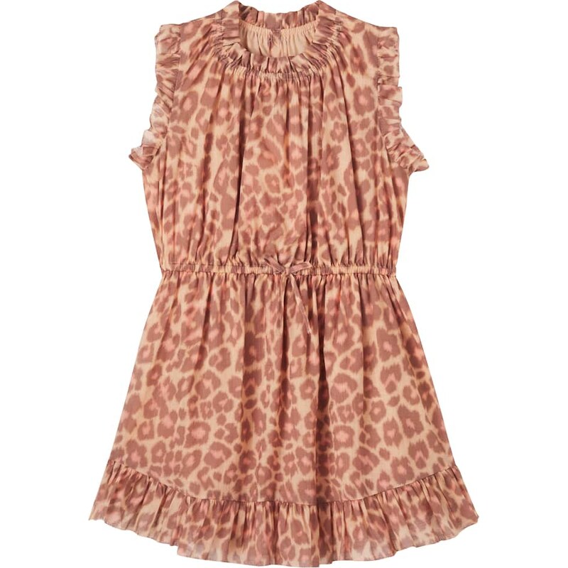 Zimmermann Kids Leopard-print ruffled cotton dress