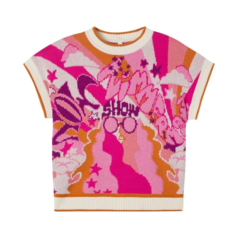 Zimmermann Kids Patience cotton jacquard sweater
