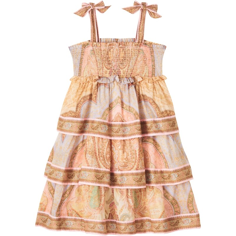 Zimmermann Kids Awaken shirred tiered cotton dress