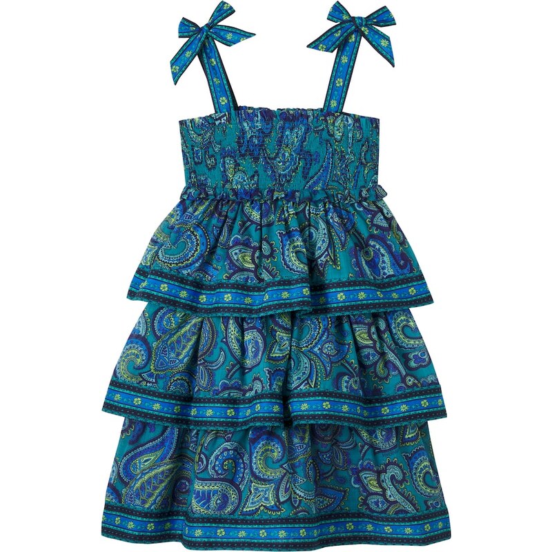 Zimmermann Kids Paisley shirred cotton dress