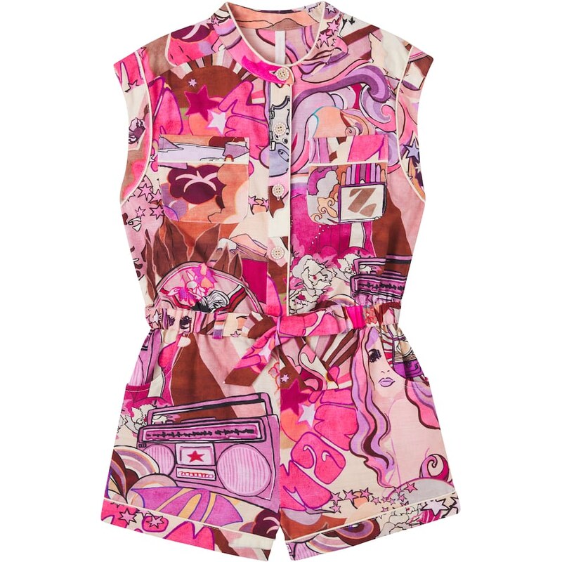 Zimmermann Kids Printed cotton playsuit