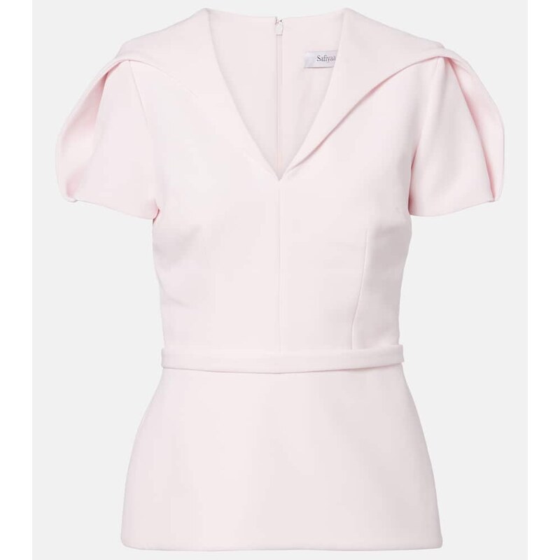 Safiyaa Leighton crÃªpe top
