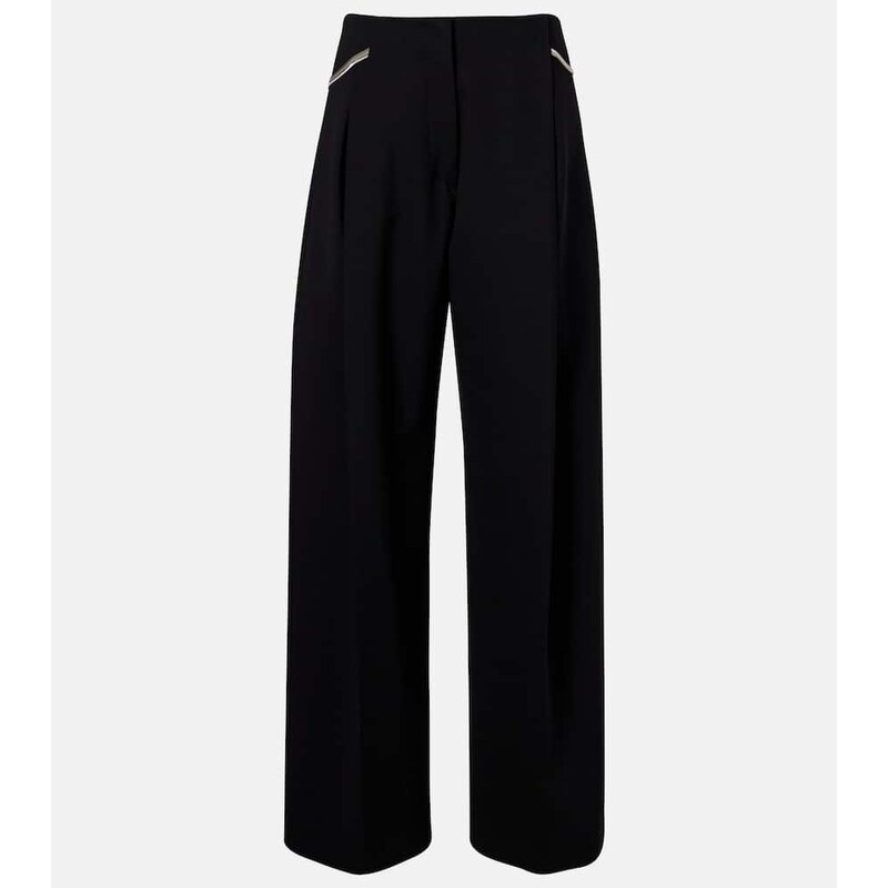 Sportmax Pleated low-rise wide-leg pants