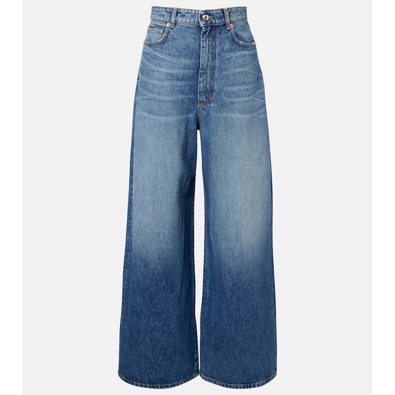 Sportmax Dangri faded wide-leg jeans