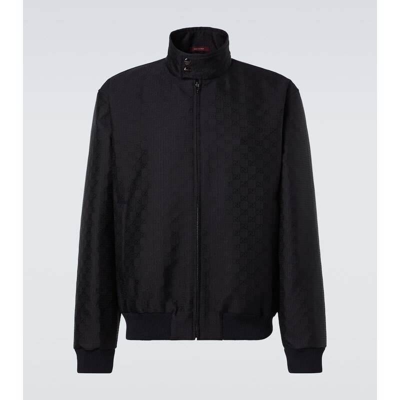 Černá Gucci GG jacquardová treninková bunda