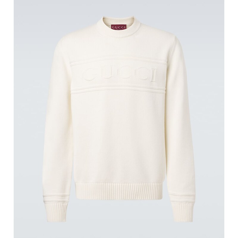 Gucci Logo cotton and wool sweater