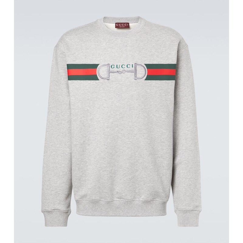 Gucci Web Stripe cotton sweatshirt