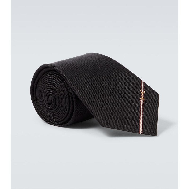 Gucci Horsebit silk jacquard tie