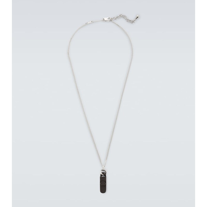 Gucci Interlocking G sterling silver pendant necklace