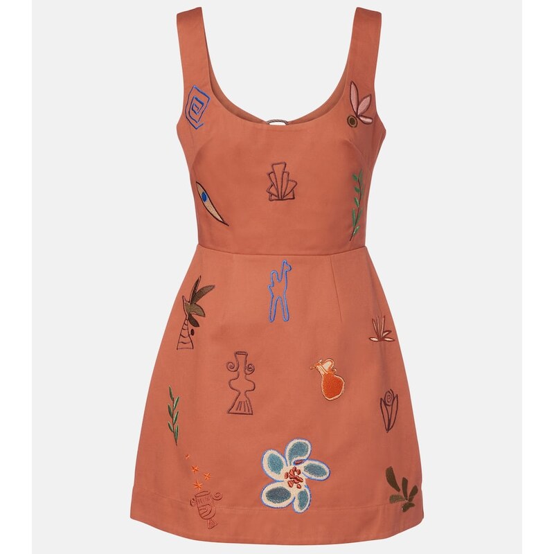 Alémais Dusty embroidered cotton minidress