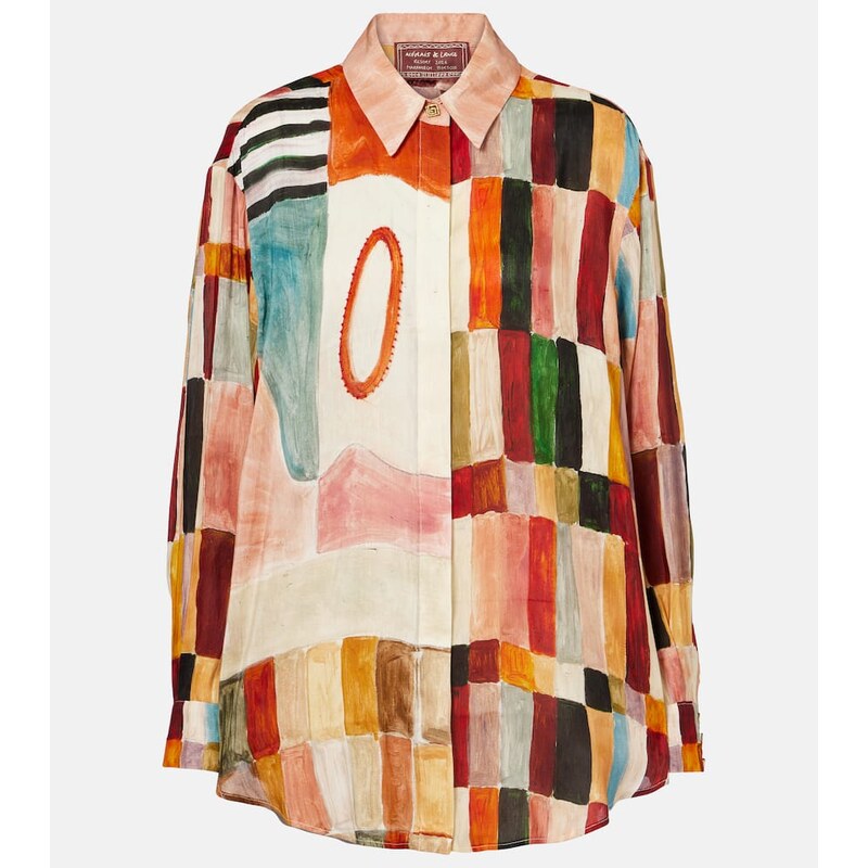 Alemais AlÃmais x LRNCE Marjorelle printed linen and silk shirt