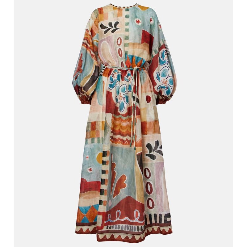 Alemais AlÃmais x LRNCE Michelle printed ramie midi dress