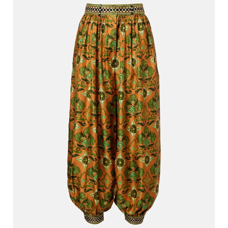 Alemais AlÃmais Cece floral silk tapered pants