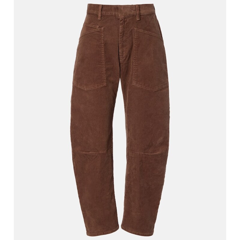 Nili Lotan Shon corduroy barrel-leg pants