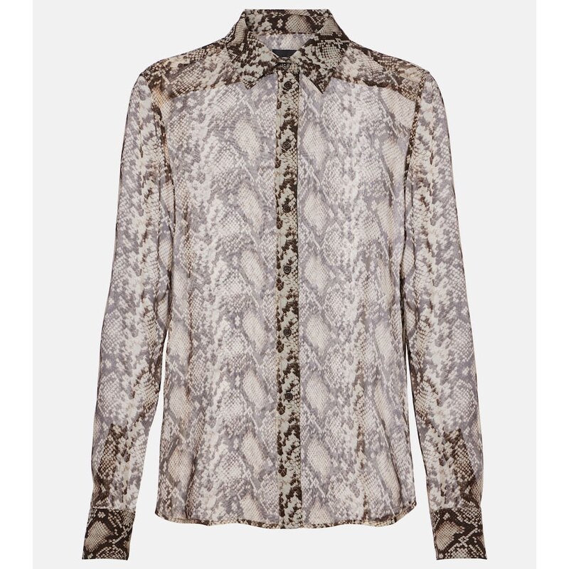 Nili Lotan Gaia snake-print silk shirt
