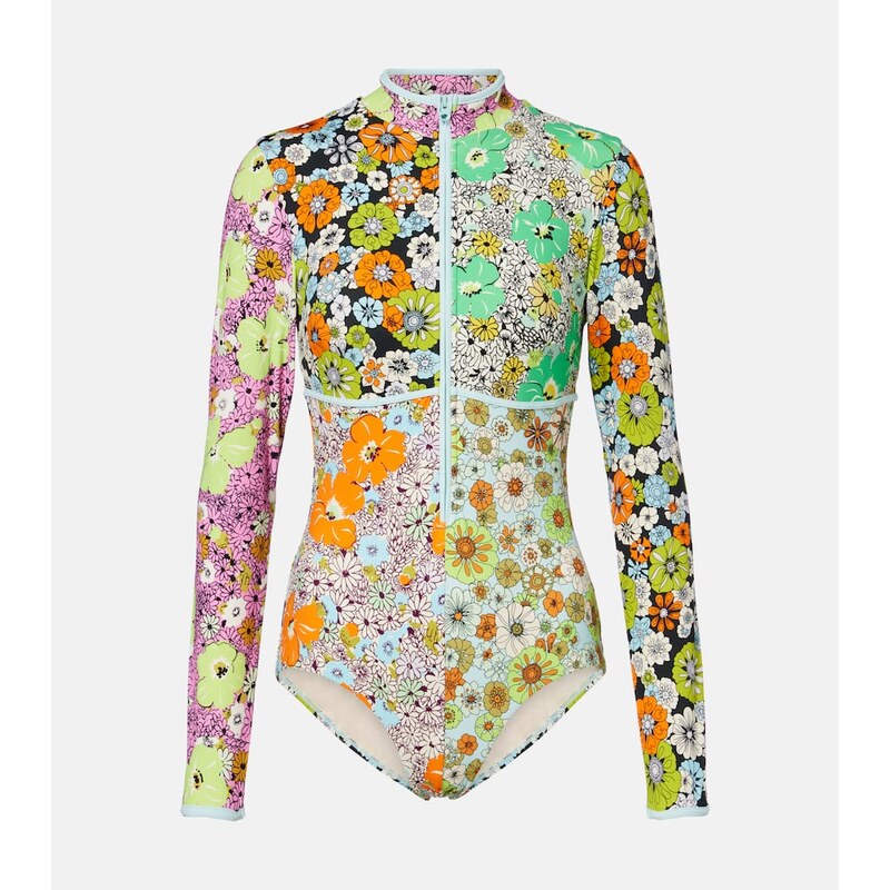 Alemais AlÃmais Orange Blossom floral rashguard swimsuit