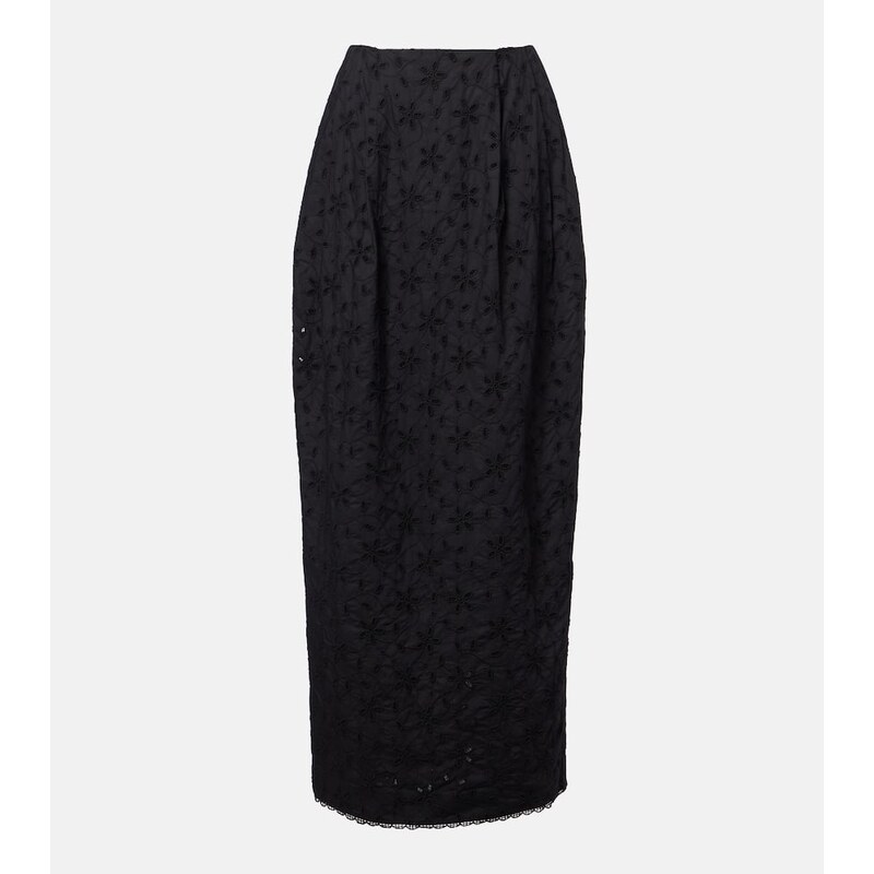 Posse Salma embroidered cotton maxi skirt