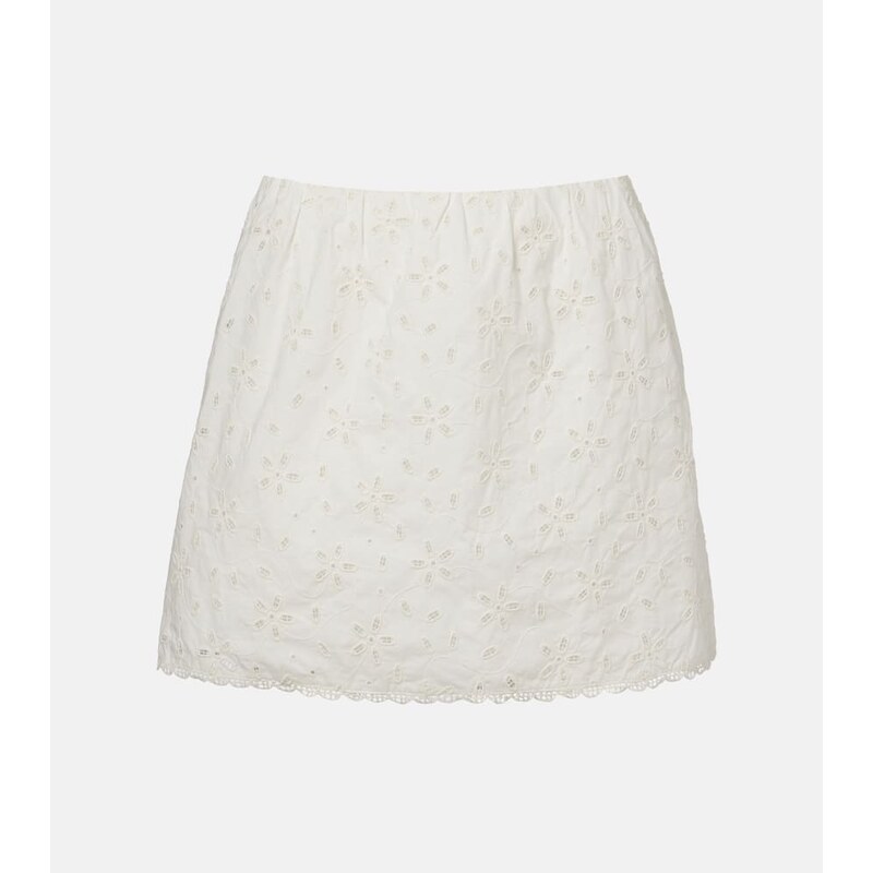 Posse Salma embroidered cotton miniskirt