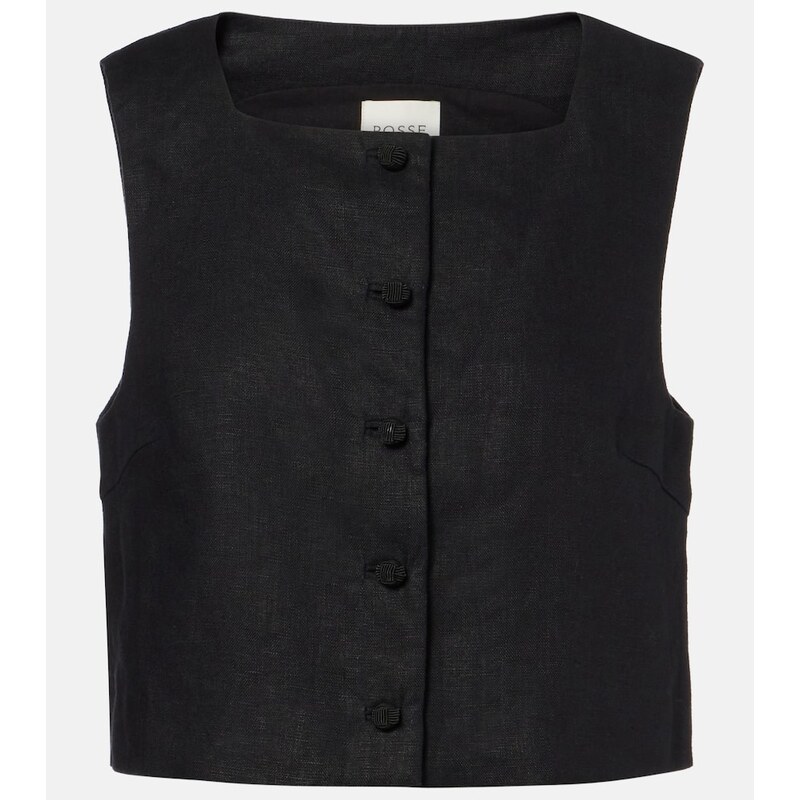 Posse Rio linen crop top