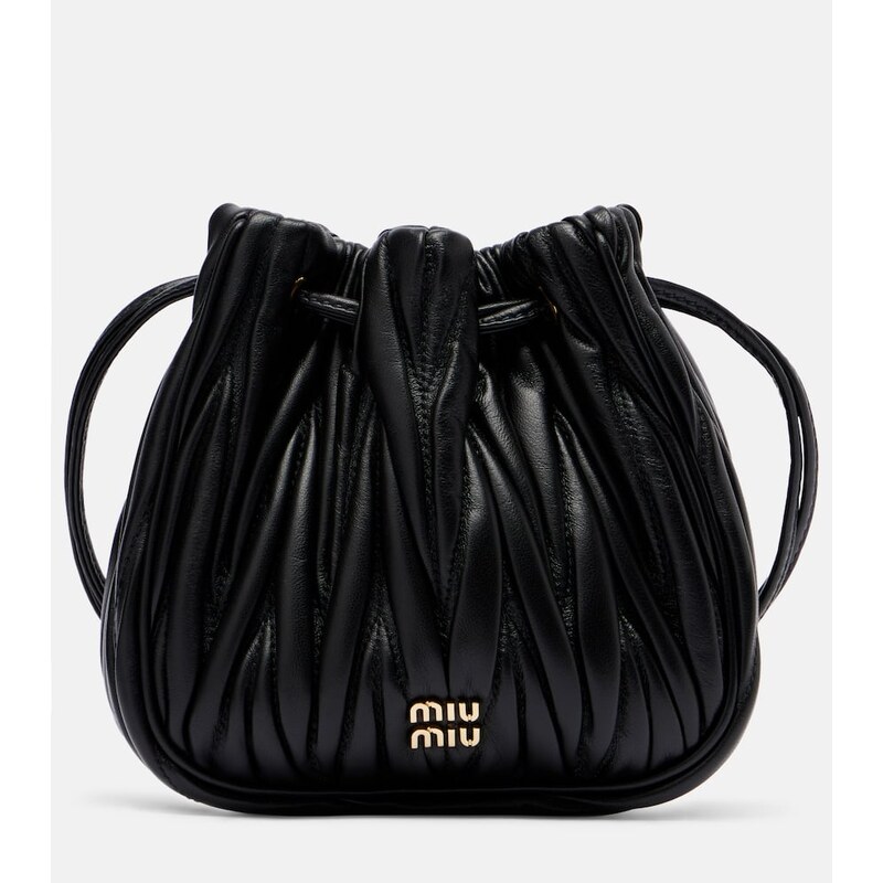 Miu Miu MatelassÃ leather bucket bag