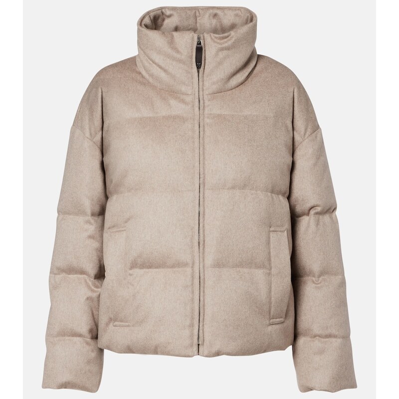 Kachničková bunda Max Mara The Cube Destino v barvě bežové