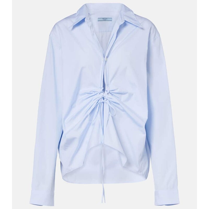 Prada Gathered cotton shirt