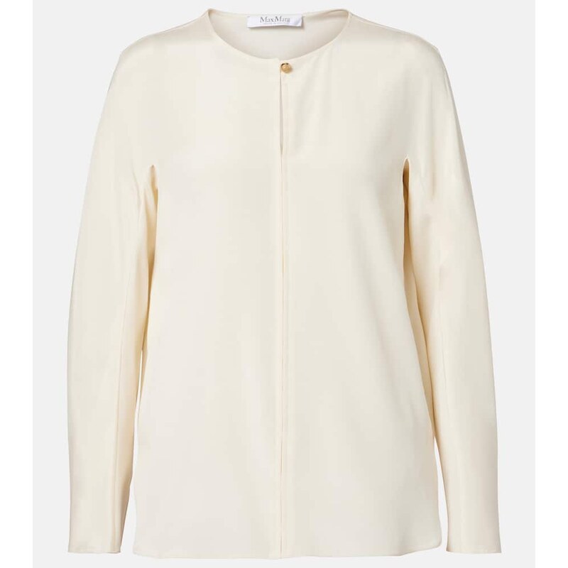 Max Mara Mitico silk-blend cady top
