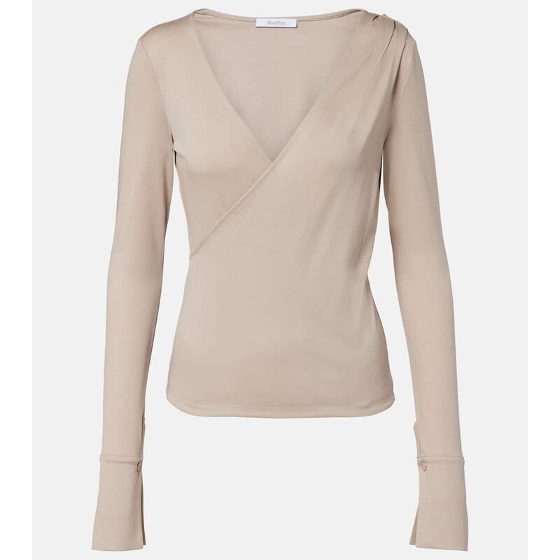 Max Mara Adagio virgin wool wrap top