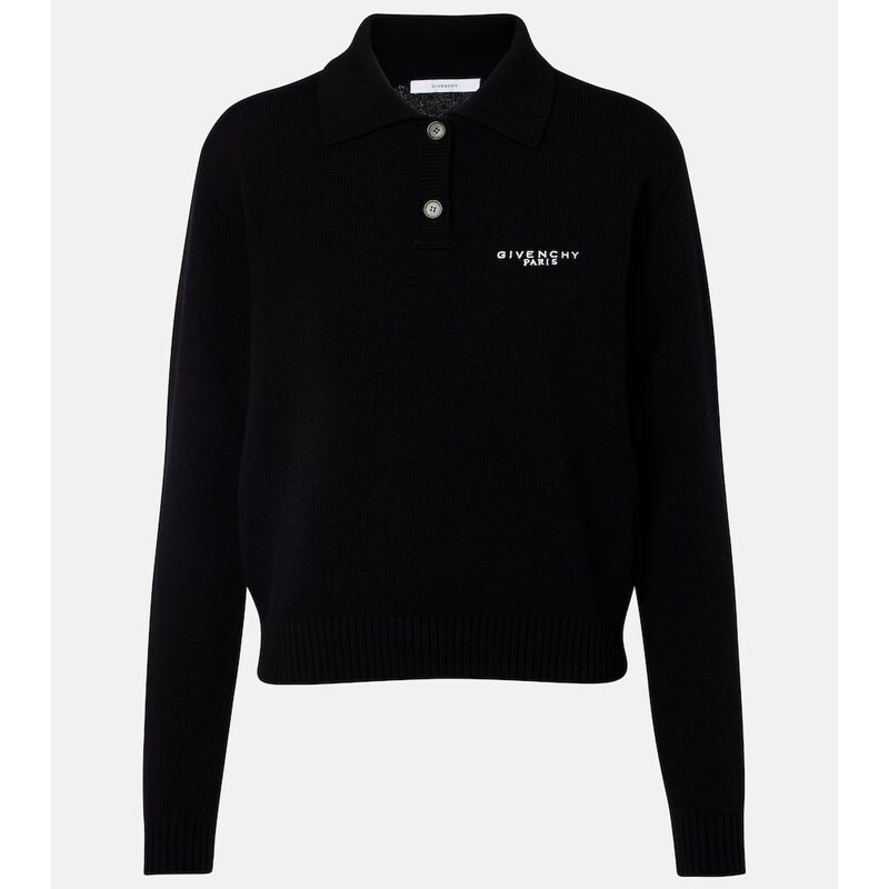 Givenchy Logo wool and cashmere polo sweater