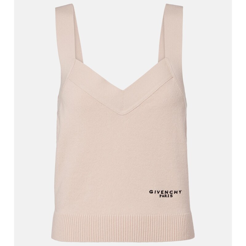 Givenchy Logo wool and cashmere tank top