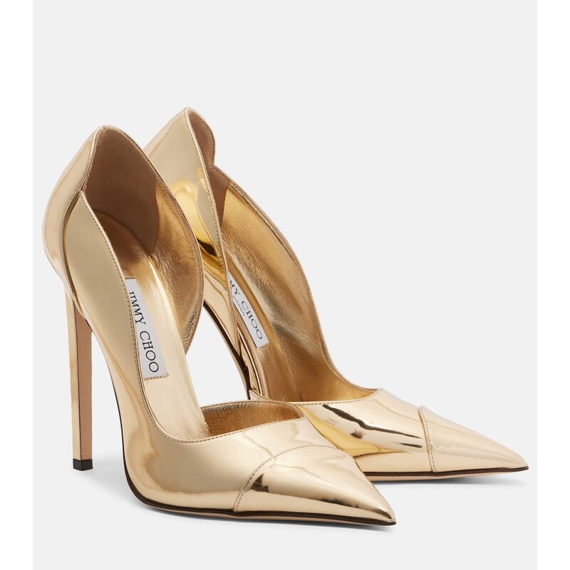 Jimmy Choo Brigitte mirrored leather pumps