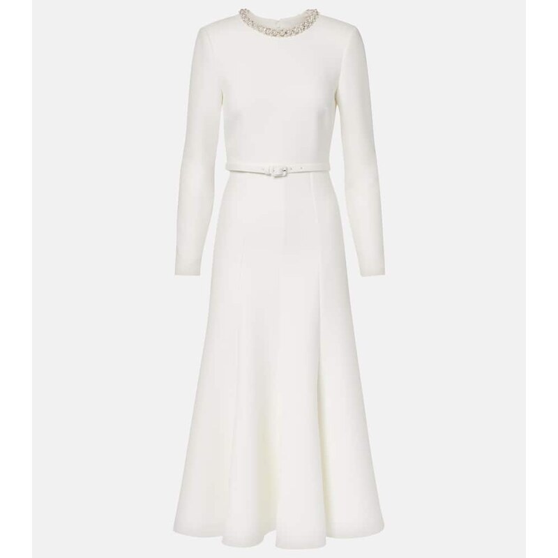 Roland Mouret Crystal-embellished crÃªpe cocktail dress