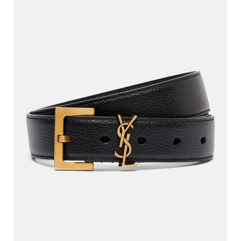 Saint Laurent Cassandre leather belt
