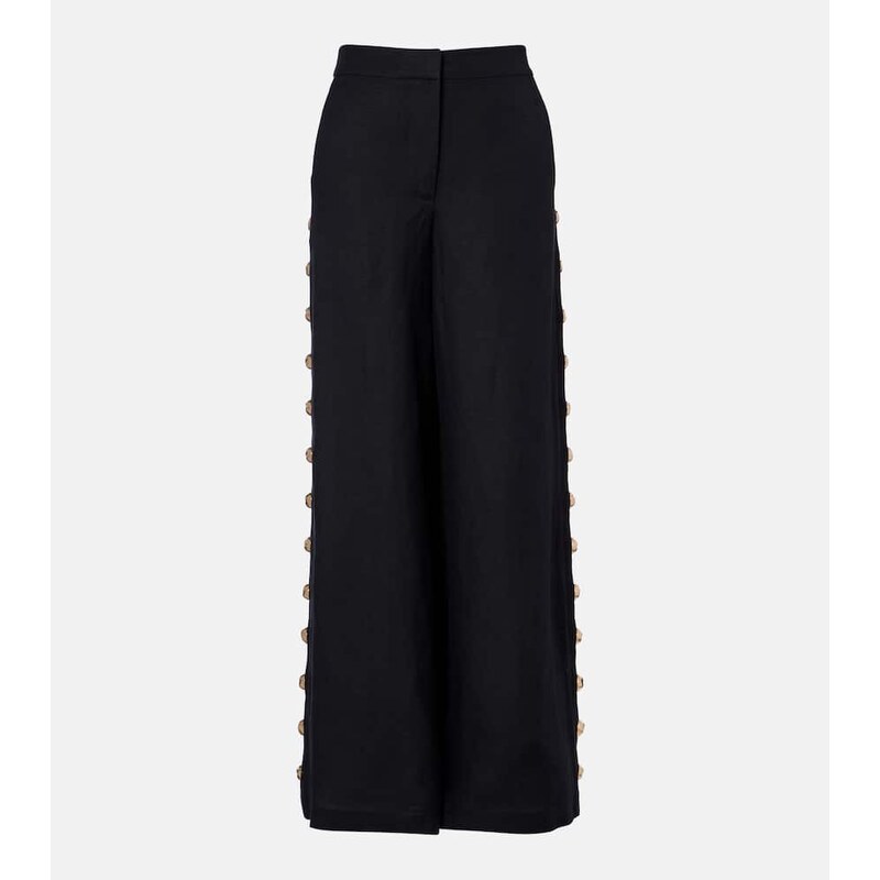 Simkhai Linen-blend wide-leg pants