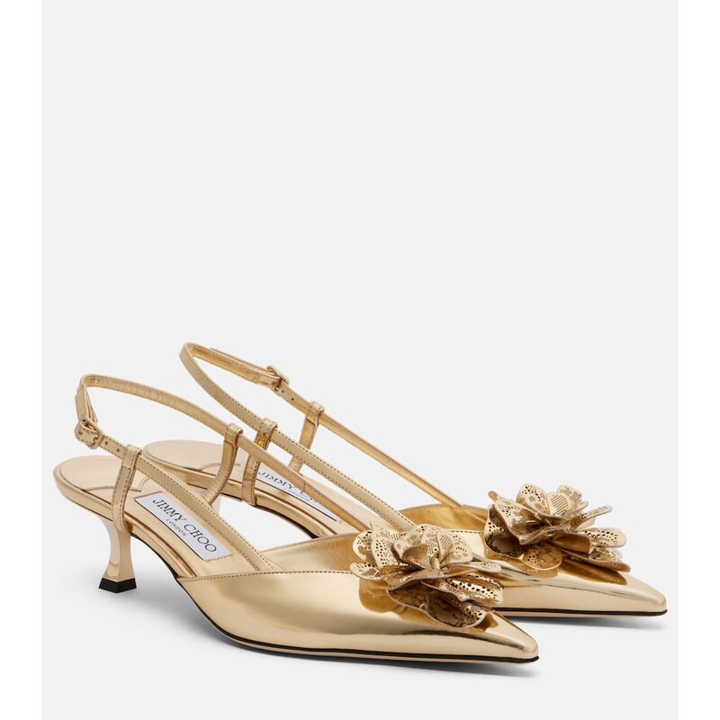 Jimmy Choo Mimmi 50 leather slingback pumps