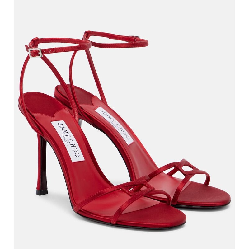 Jimmy Choo Leo 100 satin sandals