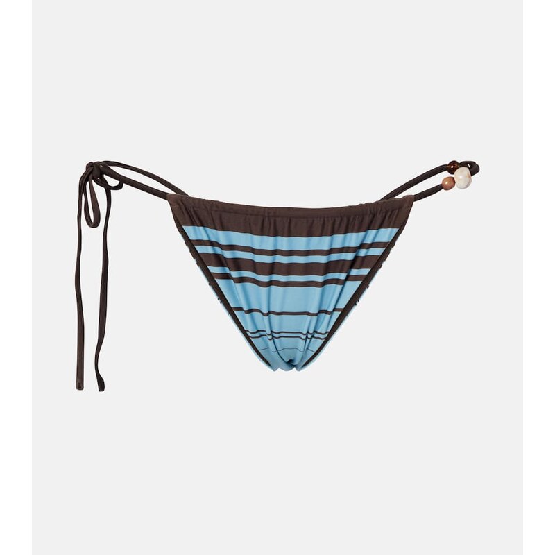 SIR Rioja beaded striped bikini bottoms