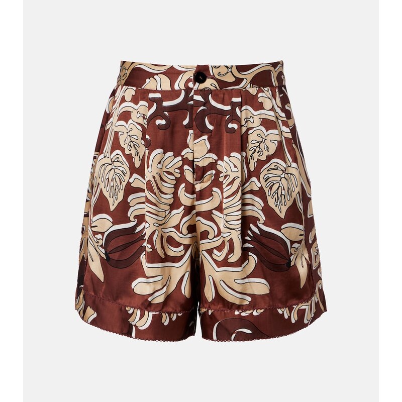 Poupette St Barth Isabelle printed high-rise shorts