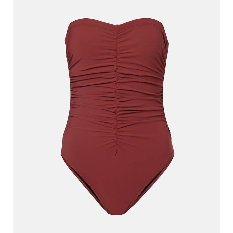 Karla Colletto Basics ruched bandeau swimsuit