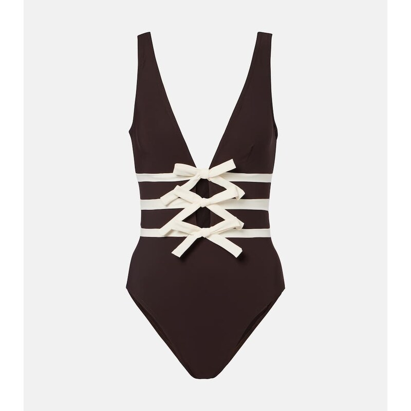 Karla Colletto Lenora bow-detail swimsuit