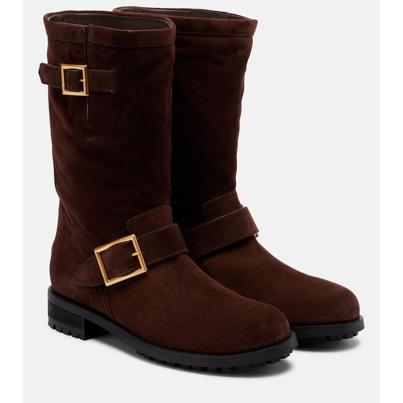 Jimmy Choo Biker suede mid-calf boots