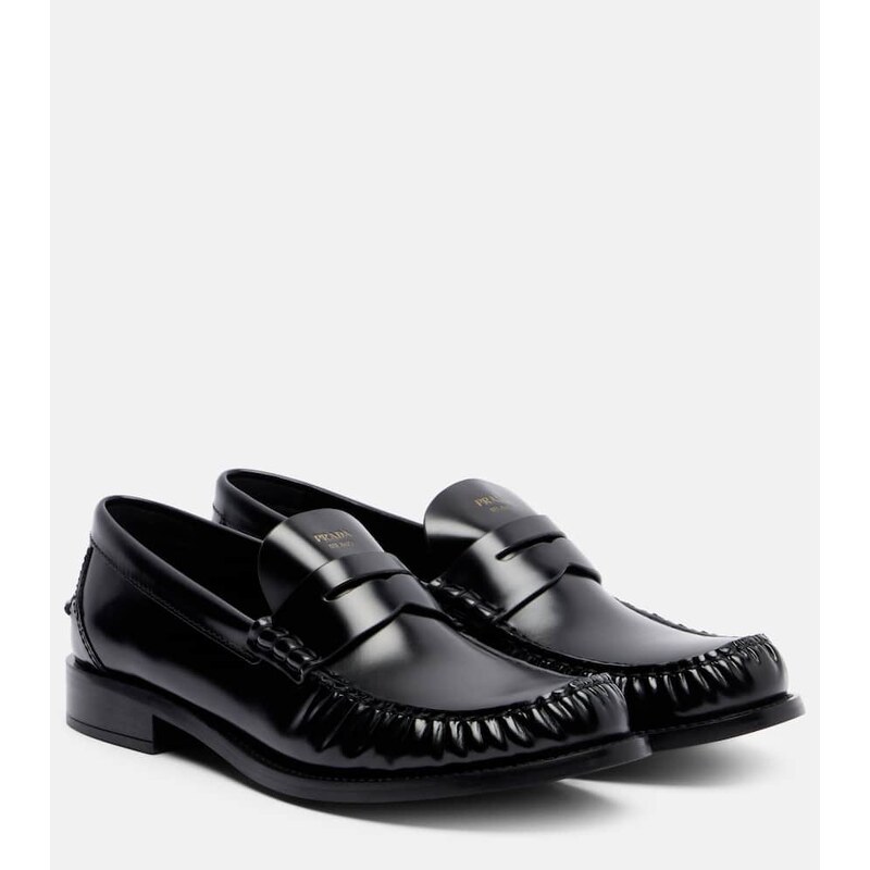Prada Leather penny loafers