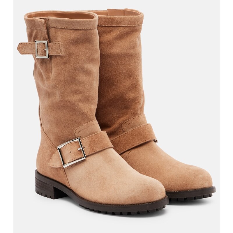 Jimmy Choo Biker suede mid-calf boots