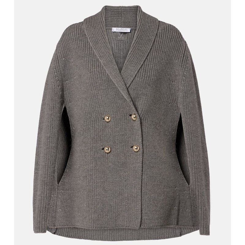 Max Mara Agenzia double-breasted virgin wool cape